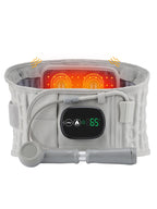 Gray LED Inflatable Waist Belt Lumbar Traction Device USB Plug 3 Levels Heating Muscle Relax Rechargeable Battery Portable Belt